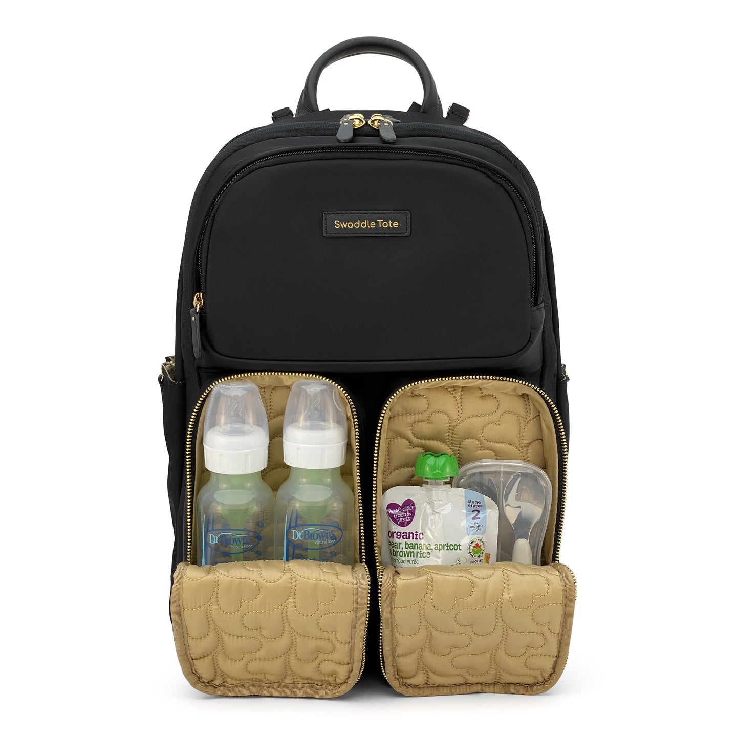 The Swaddle Tote Backpack Extra Large Diaper Bag front pockets